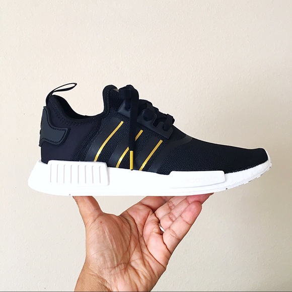 adidas Shoes - Adidas NMD R1 Black Gold White